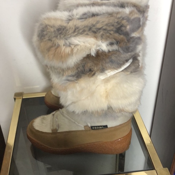 Oscar sport rabbit fur boots size 36 (5.5) - Picture 4 of 13